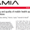 screenshot of article intro "Availability and quality of mobile health app privacy policies"
